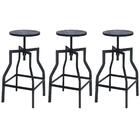 Kit 3 Banquetas Altas Retro Loft Bancada Industrial Turner