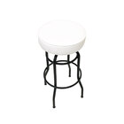 Kit 3 Banquetas Bar Altura 74cm Giratória Preta Assento Branco