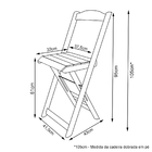 Kit 3 Banquetas Bistrô Dobrável Madeira Personalizada Jack Im