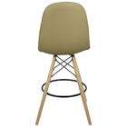 Kit 3 Banquetas Botonê Eiffel Assento Couro Base Fixa Madeira