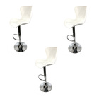 Kit 3 Banquetas Cannes Branco Branco