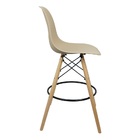 Kit 3 Banquetas Charles Eames Eiffel Wood Design Base Fixa Ma