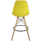 Kit 3 Banquetas Charles Eames Eiffel Wood Design Base Fixa Ma