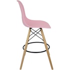 Kit 3 Banquetas Charles Eames Eiffel Wood Design Base Fixa Ma