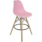 Kit 3 Banquetas Charles Eames Eiffel Wood Design Base Fixa Ma