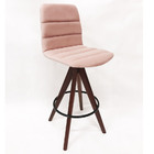 Kit 3 Banquetas Decorativa Helena Gomada Veludo Rosa Claro Ba