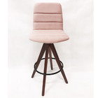 Kit 3 Banquetas Decorativa Helena Gomada Veludo Rosa Claro Ba