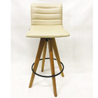 Kit 3 Banquetas Decorativa Jaque Facto Champanhe Base Giratór