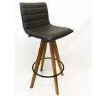 Kit 3 Banquetas Decorativa Jaque Facto Marrom Base Giratória