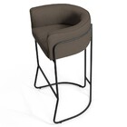 Kit 3 Banquetas Decorativas Base Aço Preto Betina Veludo B-26