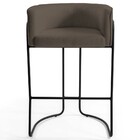 Kit 3 Banquetas Decorativas Base Aço Preto Betina Veludo B-26