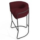 Kit 3 Banquetas Decorativas Base Aço Preto Betina Veludo C-27