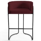 Kit 3 Banquetas Decorativas Base Aço Preto Betina Veludo C-27