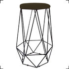 Kit 3 Banquetas Decorativas Para Balcão Hexágonal Aramado Bas