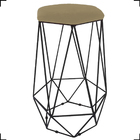 Kit 3 Banquetas Decorativas Para Balcão Hexágonal Aramado Bas