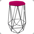 Kit 3 Banquetas Decorativas Para Balcão Hexágonal Aramado Bas