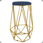 Kit 3 Banquetas Decorativas Para Bistrô Hexágonal Aramado Bas