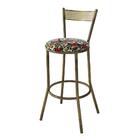 Kit 3 Banquetas Em Aço Sofia Floral Hibisco Vermelho - Cor: V