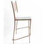 Kit 3 Banquetas Empilhável Cobre Alta Assento Branco - Poltro