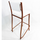 Kit 3 Banquetas Empilhável Cobre Altura 65cm Assento E Encost