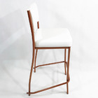 Kit 3 Banquetas Empilhável Cobre Altura 65cm Assento E Encost