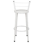 Kit 3 Banquetas Epoxi Branco Assento Branco