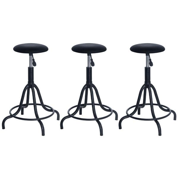 Kit 3 Banquetas Estofadas Cozinha Industrial Loft Giratória W