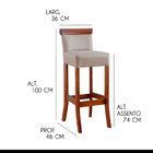 Kit 3 Banquetas Estofadas Diamantina 1 Bistrô Bar Mesa Redond