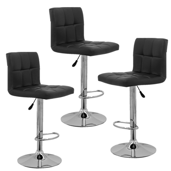 Kit 3 Banquetas Gomos Cozinha Bar Regulagem Altura Bancada Pr