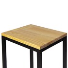 Kit 3 Banquetas Industrial Bistrô Sem Encosto Ferro Com Madei