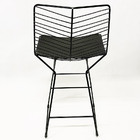 Kit 3 Banquetas Média Para Balcão Bertoia Retrô Cor Preta Alt