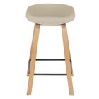 Kit 3 Banquetas Médias Bancada Cozinha Cassia Bd 66 Cm Nude