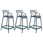 Kit 3 Banquetas Médias Masters Allegra 66 Cm