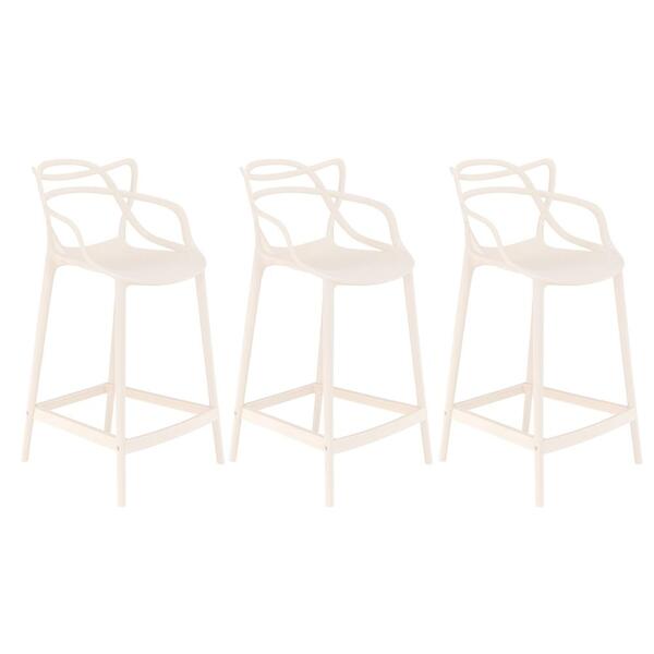 Kit 3 Banquetas Médias Masters Allegra 66 Cm