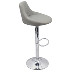 Kit 3 Banquetas Milano Carmel Estofada Giratória C/ Regulagem