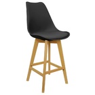 Kit 3 Banquetas Monty Leda Luisa Saarinen Alta Base Fixa Made