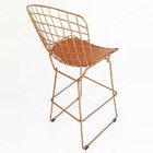 Kit 3 Banquetas Para Bancada Alta Bertóia Cobre Altura 80cm -