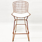 Kit 3 Banquetas Para Bancada Alta Bertóia Cobre Assento Branc