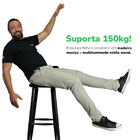 Kit 3 Banquetas Pretas De Madeira Maciça Para Cozinha America