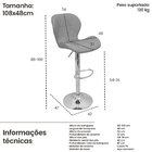 Kit 3 Banquetas Slim Estofada Giratória C/ Regulagem - Bege -