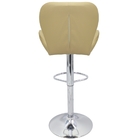 Kit 3 Banquetas Slim Estofada Giratória C/ Regulagem - Bege -