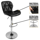 Kit 3 Banquetas Slim Estofada Giratória C/ Regulagem - Bege -