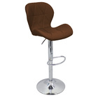 Kit 3 Banquetas Slim Estofada Giratória C/ Regulagem - Marrom