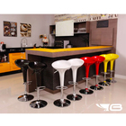 Kit 3 Banquetas Tulipa Lotus Bar Cozinha Stool Branco