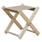 Kit 3 Banquinho De Madeira Banqueta Pescador - Bege