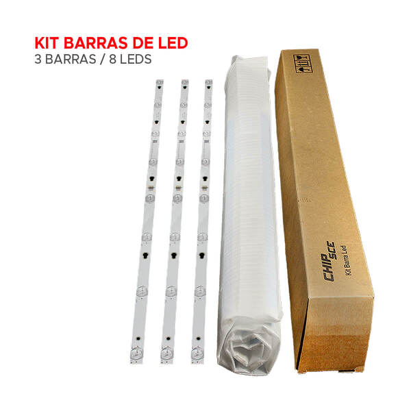 Kit 3 Barra De Led Compatível Com L39s4900fs L39s4900 8 Leds