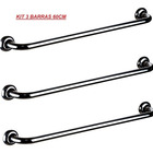Kit 3 Barras De Apoio Para Banheiro De 60cm Idosos E Pne Prat