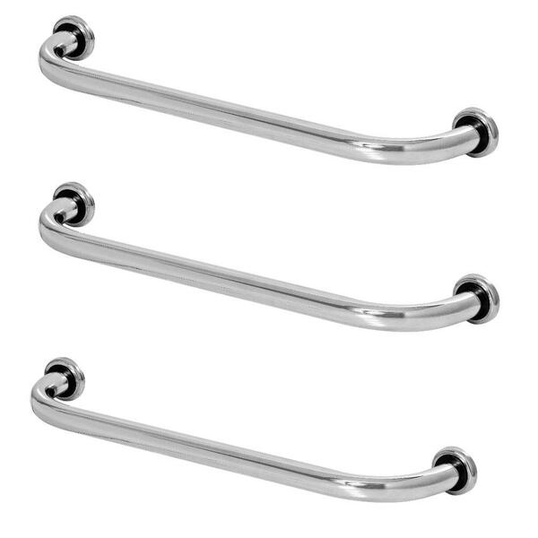 Kit 3 Barras De Apoio Para Banheiro Idoso 30cm 40cm 60cm