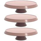 Kit 3 Bases Porta Bolos Tortas Doces 30cm Boleira Com Pé Crip