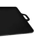 Kit 3 Bifeteira De Ferro Lisa Quadrada Alça Ferro 30x30cm